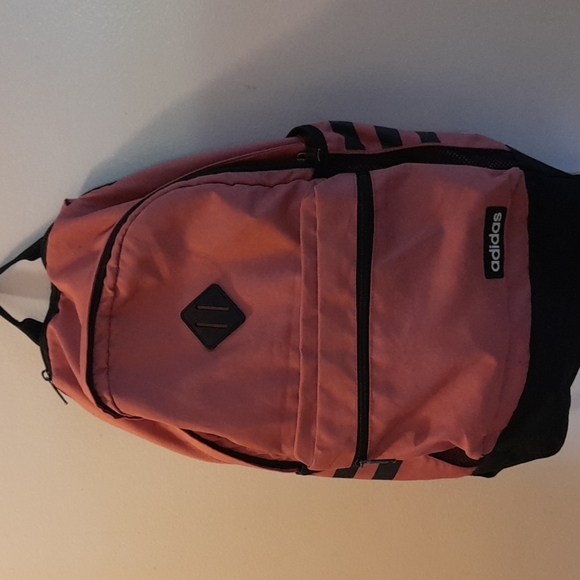 Adidas backpack school bag mauve black